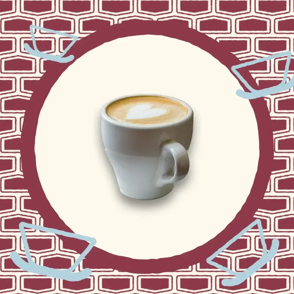 Expresso servi en tasse blanche, vu de dessus